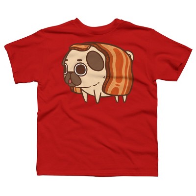 Boy's Design By Humans Puglie Bacon Strip By Puglie T-Shirt