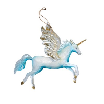 Gallerie II Flying Unicorn Christmas Xmas Ornament Capiz Shell Tin Holiday Christmas Xmas Ornament