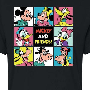 Women's - Disney - Mickey and Friends Grid Cropped Graphic T-Shirt - 1 of 4