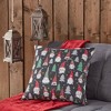 18"x18" Gnomies Holiday Square Throw Pillow - Kensington Garden: Festive Cotton Cushion - 2 of 3