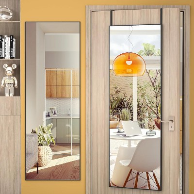 Door Mirror Full Length, 51 x 16 Inch Full Body Wall Mirror Over The Door Hanging Mirror