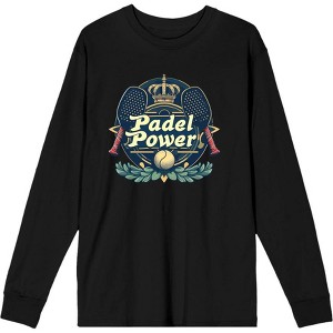 Padel Tennis "Padel Power" Adult Crew Neck Long Sleeve Tee - 1 of 2