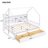 Wooden Platform House Bed with Trundle and Shelf-ModernLuxe - 3 of 4