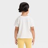 Toddler Girls' Short Sleeve Relaxed T-Shirt - Cat & Jack™ Cream - 3 of 4