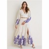 VENUS Womens Printed Linen Two-Piece Set  -  14, Purple Paisley Border - 2 of 4