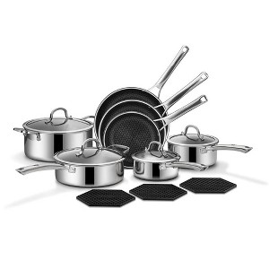 Itopfox 14-Piece Non-Stick Cookware Set with Frying Pans, Saucepans, Saute Pan & Stock Pot, Induction Compatible, PFOA Free, Dishwasher Safe - 1 of 4
