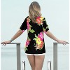 LA LEELA Button Down Shirt Summer Beach Party Blouse Shirt Collared Colorful Tops Blouses Button Up Short Sleeve Hawaiian Shirts - 3 of 4