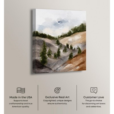 Art Remedy Landscape Canvas Wall Art in Earth Tones, 20" x 24"