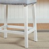 NicBex Dining Chairs Set of 2 Upholstered Chair Backless Saddle Seat Counter Stools, Fabric Accent for Kitchen, Bedroom, Tan - 3 of 4