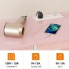 WOWLIVE Dresser for Bedroom with Charging Station and LED Light, Rotatable Vanity Desk with Fabric Drawers and Side Pockets, HD041 - 4 of 4