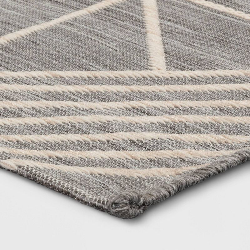 Geo Dimensional Tapestry Rectangular Woven Outdoor Area Rug Gray - Threshold™, 4 of 6