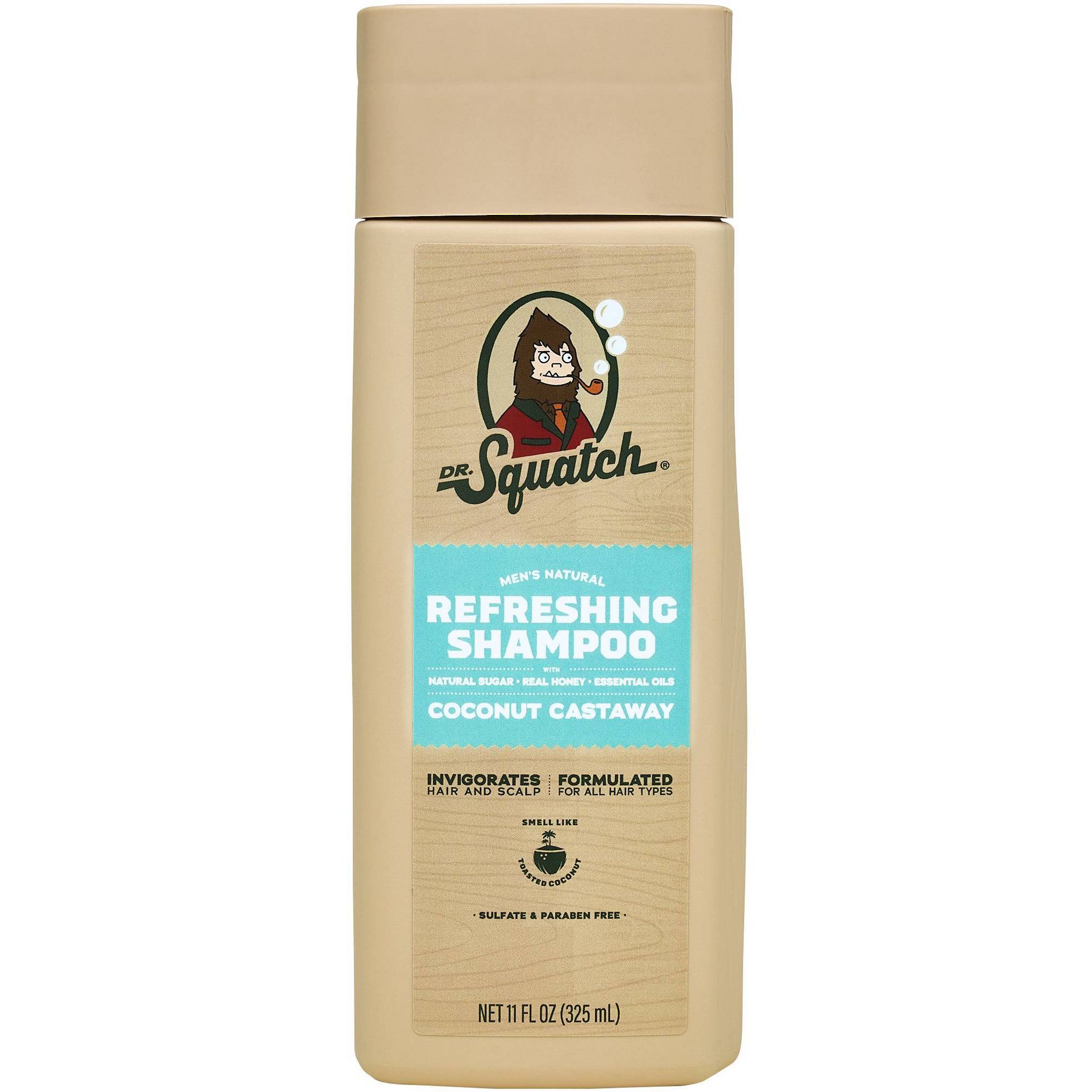 DR. SQUATCH Men's Natural Shampoo - Coconut Castaway - 11 fl oz