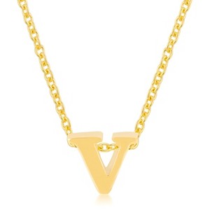 Slickblue Stylish Custom Initial Necklace for Women, 18" Link Chain+2" Ext., Rose Gold/Gold/Silver Options, b-z Options - 1 of 3