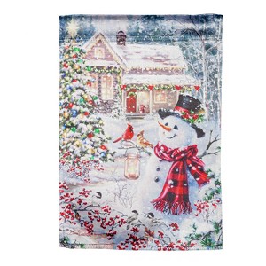 Cottage in the Snow Garden Lustre Flag - 1 of 4