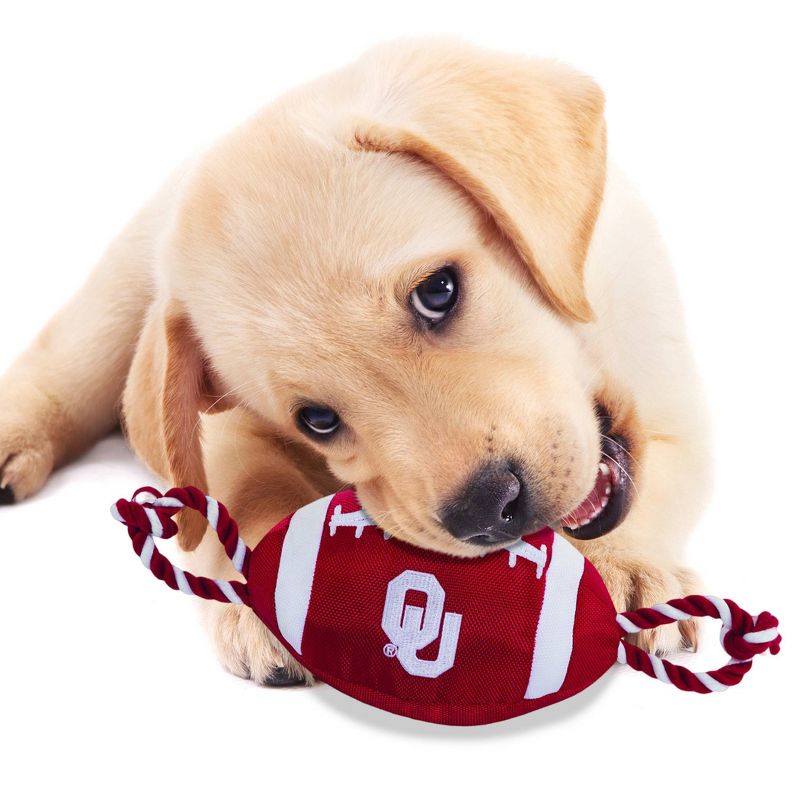 NCAA Oklahoma Sooners Nylon Football Dog Toy, 4 of 5