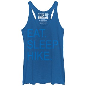Women's CHIN UP Eat Sleep Hike Racerback Tank Top - 1 of 3