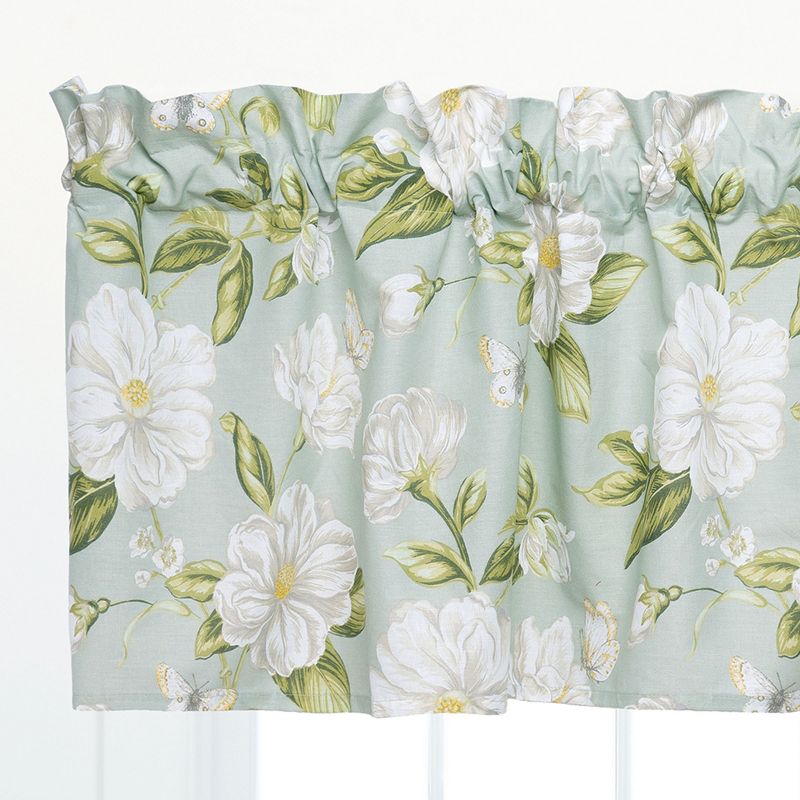 C&F Home Colonial Williamsburg Magnolia Garden Green and White Window Valance, 2 of 5
