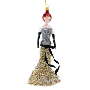 De Carlini Italian Ornaments 7.0 Inch Bella In Ballgown Christmas Tree Ornament , Fashionista Chic Modern (1PC) - 1 of 3