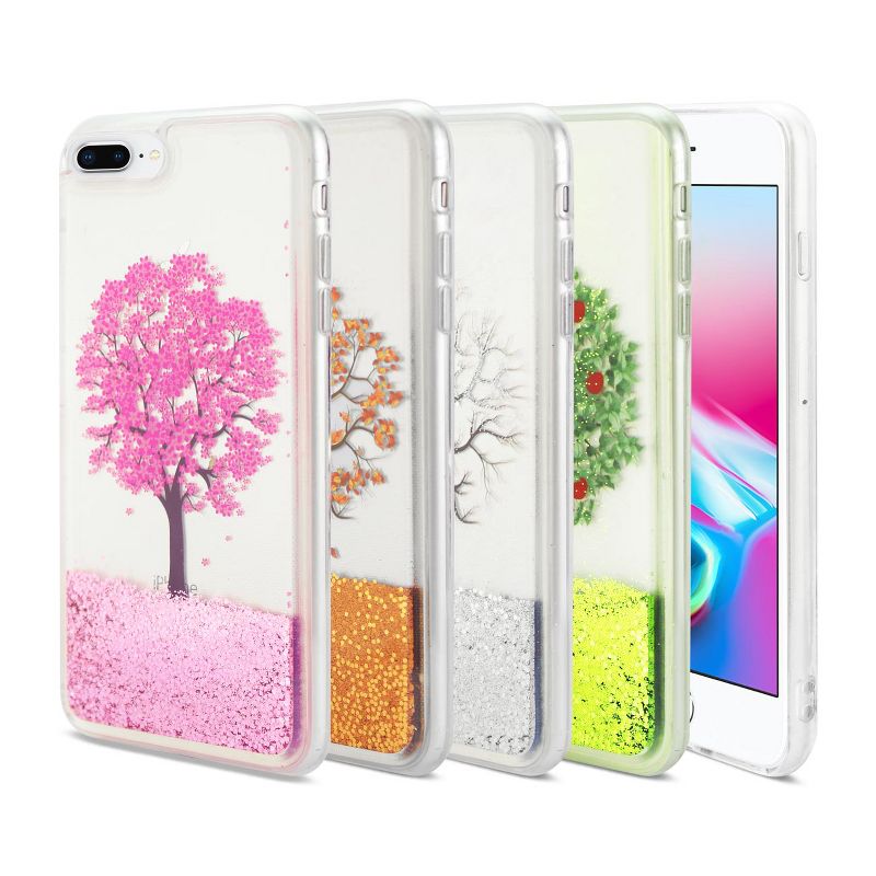 Reiko iPhone 8 Plus Clear Bumper Cases(4Pcs) with Tree Design in Four Seasonal Colors _X000d_, 2 of 4