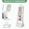 Kids Jewelry Armoire Cabinet With Full-Length Mirror, 46" Freestanding Jewelry Organizer With Storage Drawers, Kids Vanity Dress Up Jewelry Cabinet - 3 of 4