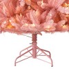 Treetopia Luxe La Vie En Rose 6 Foot Artificial Prelit Full Bodied Christmas Tree Holiday Decoration with White LED Lights, Premium Stand & Foot Pedal - 4 of 4