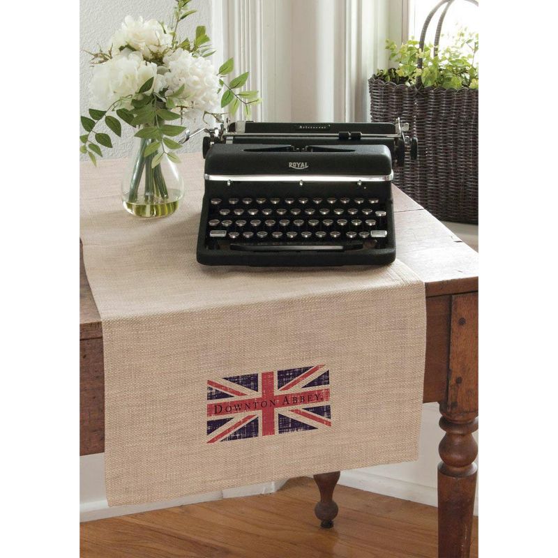 Heritage Lace 16" x 48" Downton Abbey British Union Jack Table Runner - Beige, 2 of 4