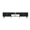 GlasFlength TV Stands and Consoles, Stylish Entertainment Center for Living Room, Modern Design for Classic Interiors, Black,70.8”*15.7”*17.7" - 2 of 4