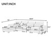 NicBex Modular Sectional Sofa Convertible L-Shaped Sofa Couch with Reversible Chaise & Storage,Linen Fabric Comfy Couch for Living Room - 3 of 4