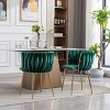 Sapphtopaz Modern Set of 2 Dining Chairs Velvet Upholstered Bar Chair with Metal Legs Kitchen Chair with low Back Chairs for Kitchen, Bedroom - 2 of 4