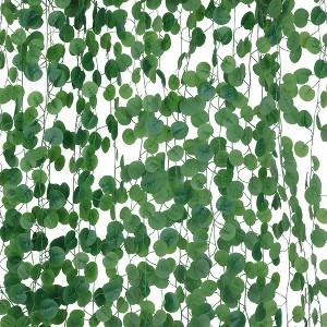 Unique Bargains Home Decor Indoor Outdoor Artificial Leaf Plants 72" Length 24 Pcs - 1 of 4