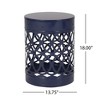 PAGED Modern Round Outdoor Side Table,Iron Patio End Tables for Backyard,Pool, Indoor Companion,Durable and Stable - 3 of 4