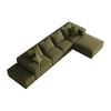 132" Chenille Modular L-Shaped Sectional Sofa with 6 Pillows - 4 of 4