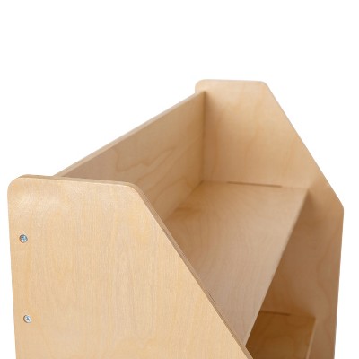 Adjustable Natural Birch 3-Tier Kid-Friendly Bookshelf