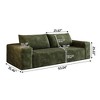 VASIP 63" Corduroy 2-Seater Compression Sofa,Deep Seat  Loveseat, No Assembly Required,For Living Room, Bedroom, Apartment & Office,Black - 3 of 4
