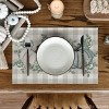 Aoibox Pumpkins Eucalyptus Leaves Fall Placemats Set of 4, Autumn Thanksgiving Harvest Vintage Table Mat for Party Dining Decoration - 2 of 4