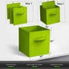Sorbus 13 Inch 8 Pack Sturdy Collapsible Fabric Storage Cubes with Handle - for Organizing Clothes, Toys, Books, Shelves & more - 3 of 4