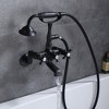 Sumerain Clawfoot Tub Faucet with Hand Shower, 3" to 9"  Wall Mount Tub Filler in Oil Rubbed Bronze - 3 of 4