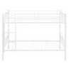 NicBex Twin Over Twin Bunk Bed with Fence and Ladder,Metal Loft Bed with Detachable Design for Bedroom,Convertible into 2 Beds,White/Black/Silver - 4 of 4