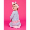RuffleButts SoftSnooze Baby Girls Ruffle One Piece Footie Pajama - 4 of 4