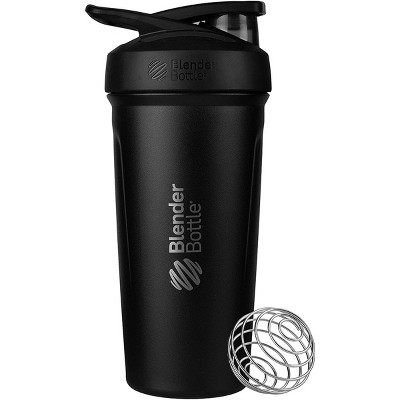 BlenderBottle Pro Series 32 oz Black Solid Print Batman Shaker Cup with  Wide Mouth and Flip-Top Lid 