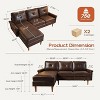 XIZZI Modular Sectional Sofas for Living Room, Modern L-Shaped Couch High Density Sponges Breathable Fabric - 2 of 4