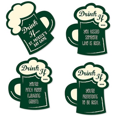 Big Dot of Happiness Drink If Game - St. Patrick's Day - Saint Patty's Day Party Game - 24 Count