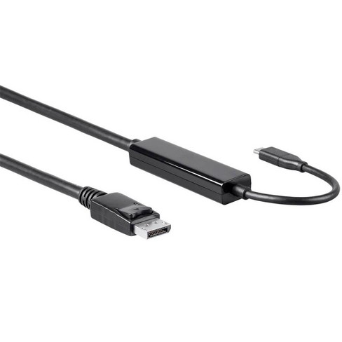 test Meenemen Wiskundige Monoprice Usb C To Displayport 3.1 Cable - 6 Feet - Black | 5gbps, Active,  4k@60hz, Type C, Plug And Play, Mirror Or Expand Your Pc : Target