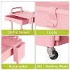 MaseiKar Rolling Utility Cart with Drawer, Utility Cart Made of Multifunctional Storage Organizer Tool for Kitchen, Bathroom, Living Room, Office - 4 of 4