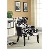 Simple Relax Cowhide Print Accent Chair with Nailhead Trim in Black and White - image 2 of 4
