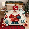 Lomsoe Christmas Throw Blanket, Santa Claus Christmas Decorations Winter Warm Flannel Throw Blanket Farmhouse Holiday Xmas Blankets. - 4 of 4