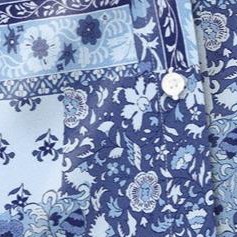 original french blue patched paisley