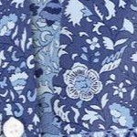 original french blue patched paisley