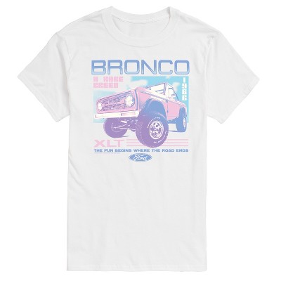 Ford Pastel Bronco Short Sleeve Graphic T-Shirt - White - 2X Big and Tall