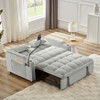 Racxily 3 in 1 Foldable Sleeper Sofa Bed, Futon Couch, Loveseat Lounge Sofas, Pull Out Beds with USB Port, Ashtray and Swivel Phone Stand, Gray - 3 of 4